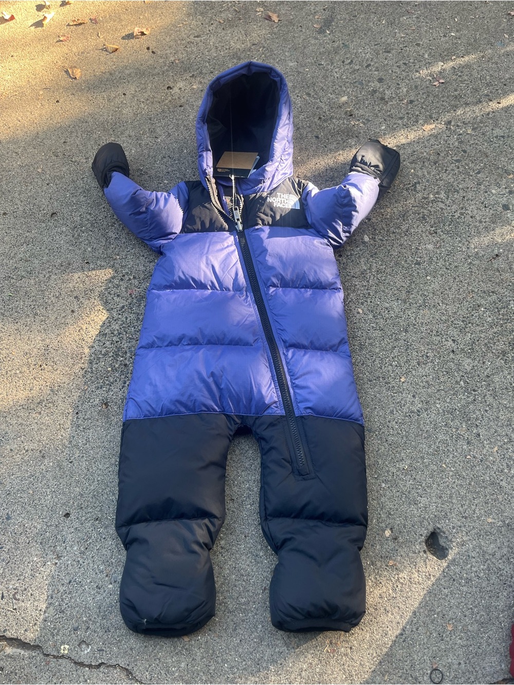 NWT The North Face Blue Puffer Snowsuit Size 6-12 Months
